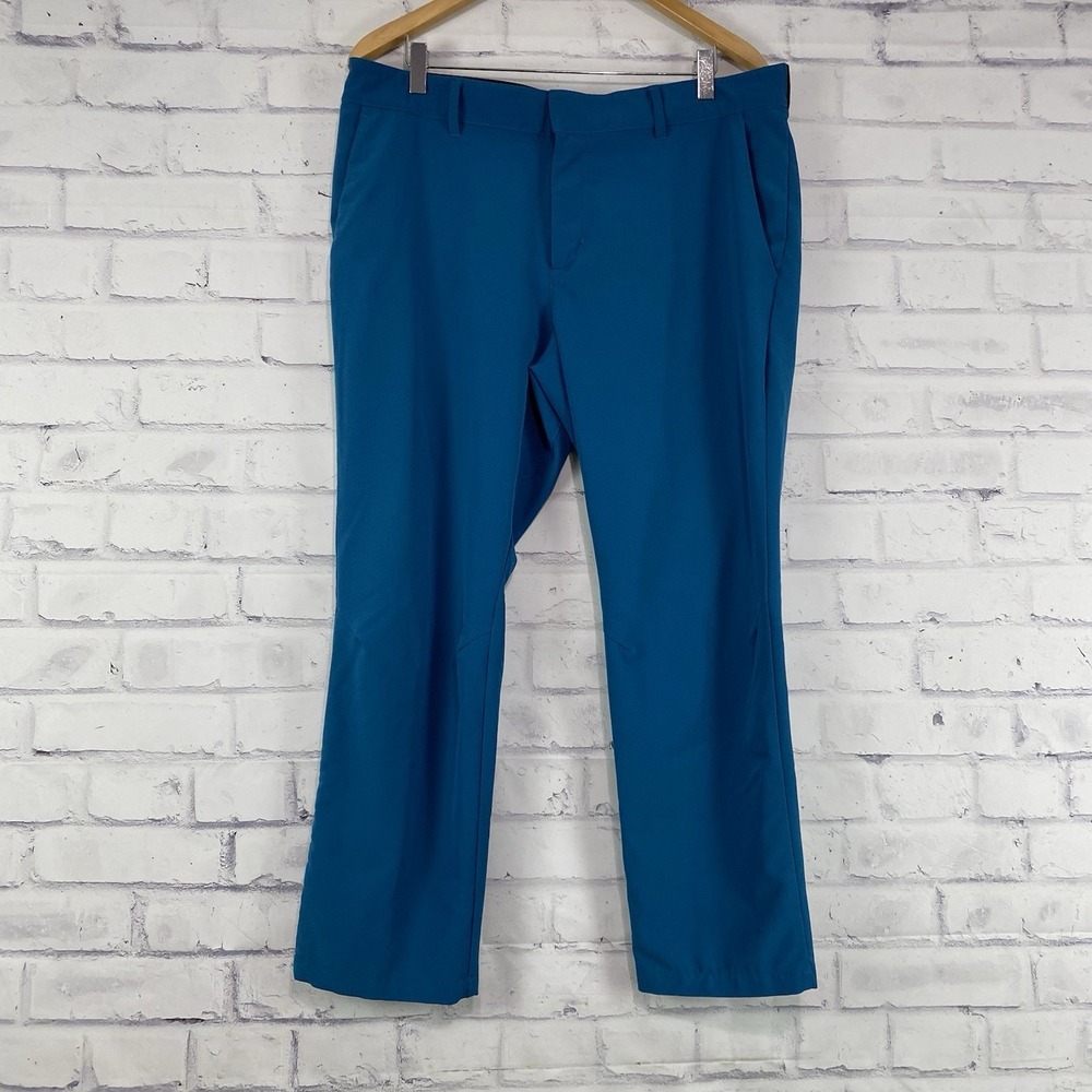 Nike Pants Men's 35x30 Nike Golf Pants Vapor Slim Fit Blue Dri-Fit Golfing - Picture 1 of 13